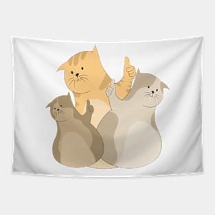 Cute cat pet moment Tapestry