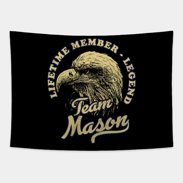 Mason Name - Lifetime Member Legend - Eagle Tapestry by Stacy Peters Art