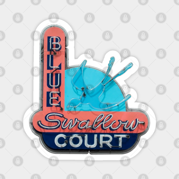 Blue Swallow Court Motel Magnet by Enzwell