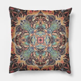 Abstract Circular Mandala Pillow