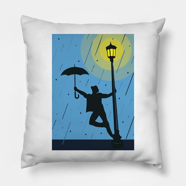 singing in the rain Pillow by TheSk