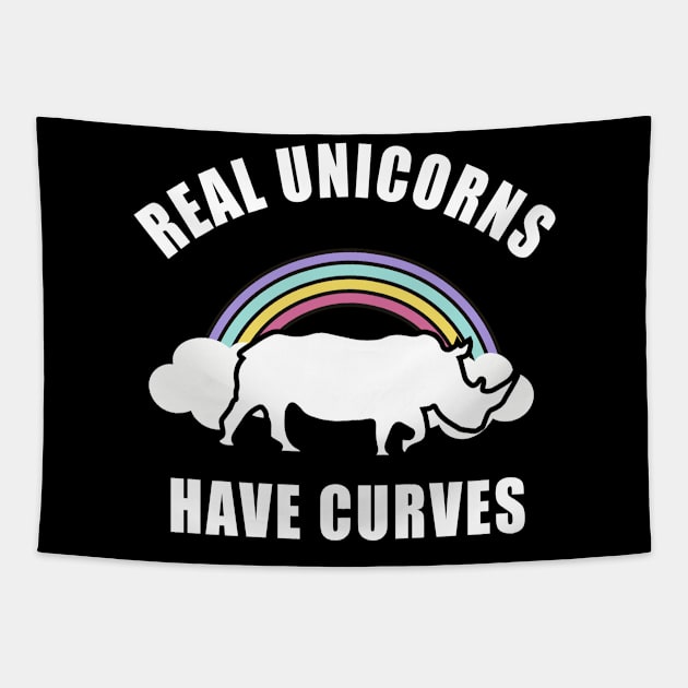 Real Unicorns Have Curves Tapestry by martinroj