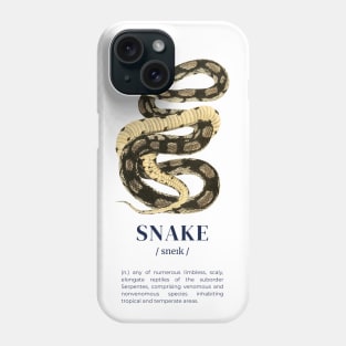 Snake - Animal Dictionary Definition Reptile Phone Case