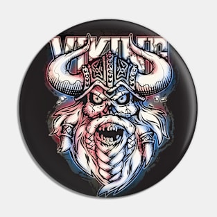 Scary Evil Zombie Viking Skull Pin