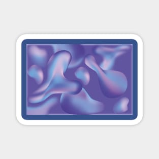 Abstract Artwork Iridescence Liquid Holographic Magnet