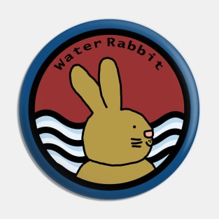 Water Rabbit Chinese Zodiac Pin