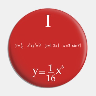 I LOVE U math equation Pin