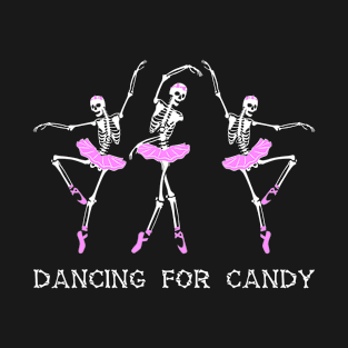 Ballet Dancing Skeleton Funny Halloween Costume Gift T-Shirt