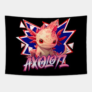 Cute Axolotl - Retro Style Tapestry