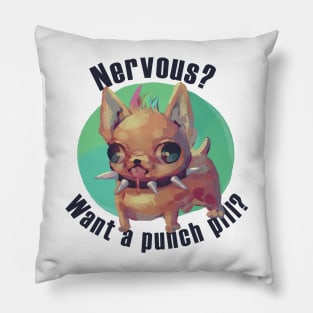 PUNCH PILL (WHITE BG) Pillow