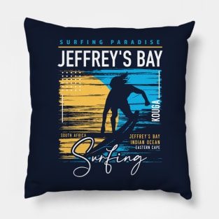 Retro Jeffrey's Bay South Africa Surfing // Surfers Paradise // Vintage Surfing Pillow