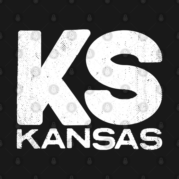 KS Kansas State Vintage Typography by Commykaze