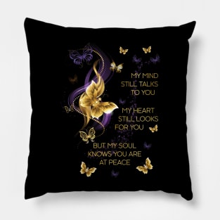 Butterfly My Soul Know You Are At Peace Memorial Mug Pillow