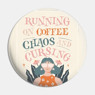 Running on coffee Pin