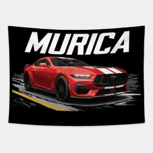 race red mustang gt 5.0 s650 usa murica Tapestry