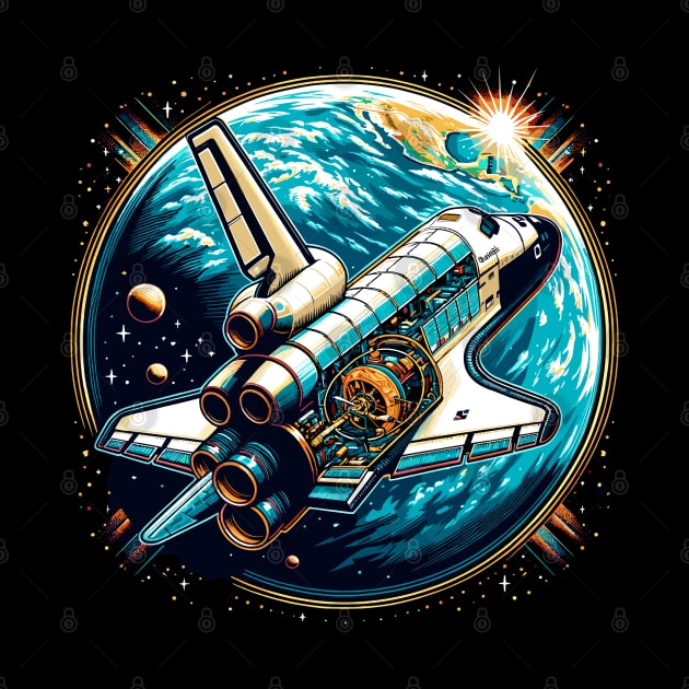 Orbital Legacy - Space Shuttle Above Earth by Graphic Wonders Emporium