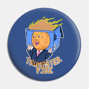 Trumpster Fire Outlined Pin