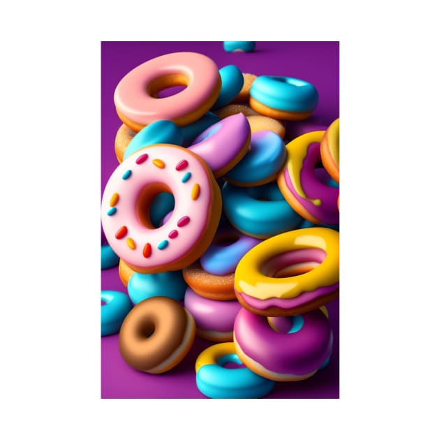 Colorful Yummy Donut by Fun and Cool Tees