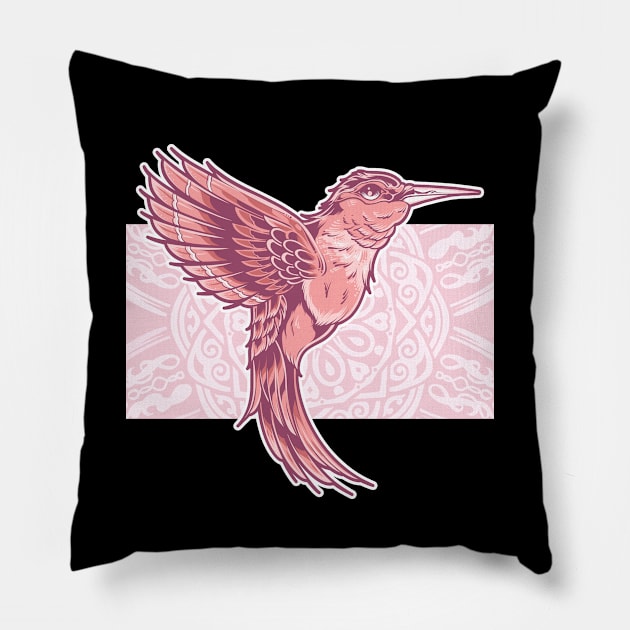 Hummingbird Pillow by TambuStore