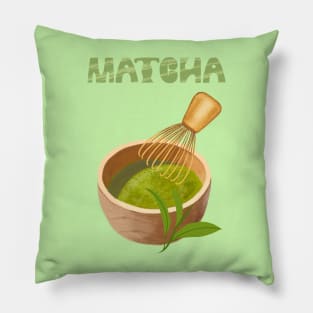 Matcha green tea fan gift Pillow