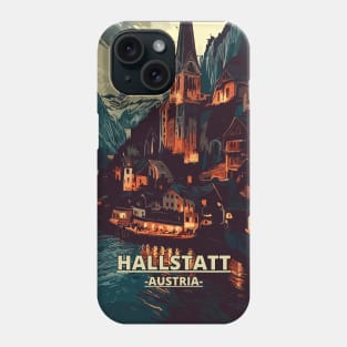 Hallstatt, Austria night alps mountains Phone Case