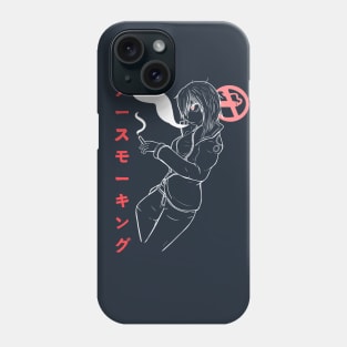 "No somking" Anime girl Phone Case