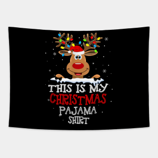 This Is My Christmas Pajama Funny Christmas Reindeer Tapestry