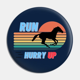 running horse in the sunset- hurry up Pin