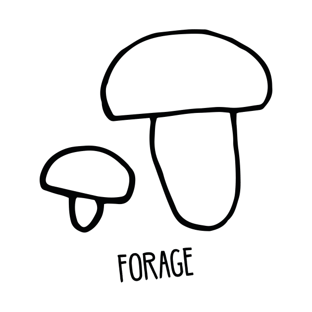 Cool mushroom foraging design by Keleonie