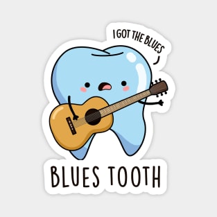 Blues Tooth Cute Dental Music Pun Magnet