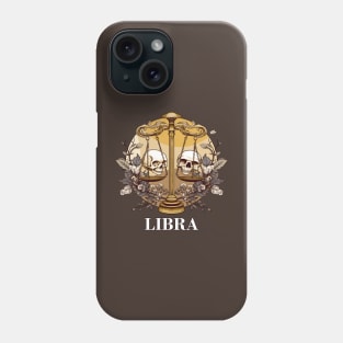 Libra Birthday September Zodiac Astrology Skulls Phone Case