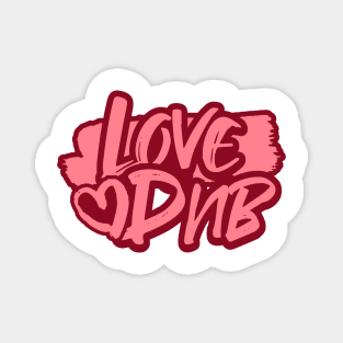 DNB - Love Heart (pink) Magnet