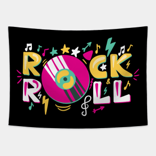 Rock and Roll colorful Tapestry