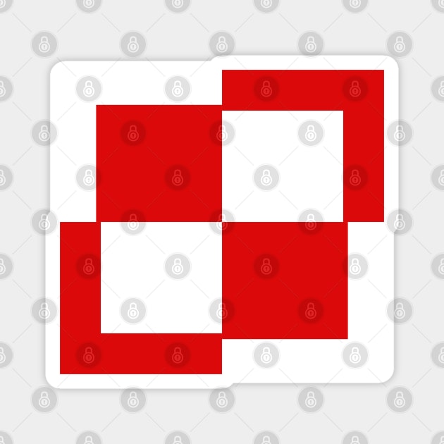 Polish Air Force Roundel - Szachownica Poland Checkerboard Magnet by Yesteeyear