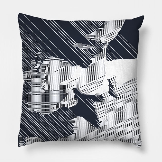 Digital Glitch Contemporary Kissing Artwork ∆∆ Pillow by CultOfRomance