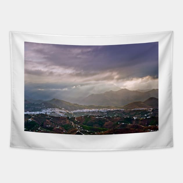 Frigiliana Costa del Sol Andalucia Spain Tapestry by AndyEvansPhotos