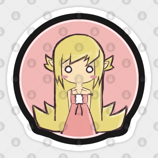 Oshino Shinobu (Monogatari Series) - Anime - Sticker | TeePublic Oshino Shinobu (Monogatari Series) - Anime - Sticker | TeePublic