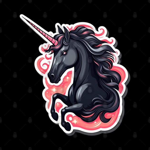Beautiful black unicorn by Spaceboyishere