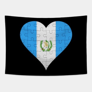 Guatemalan Jigsaw Puzzle Heart Design - Gift for Guatemalan With Guatemala Roots Tapestry