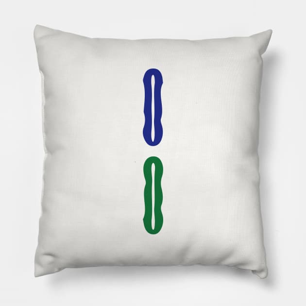 Two Bamboo Stick String Er Tiao 索 Tile. It's Mahjong Time! Pillow by Teeworthy Designs