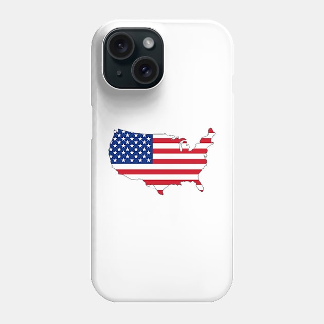 USA and Flag Phone Case by somekindofguru