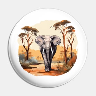 I Love Elephants Pin