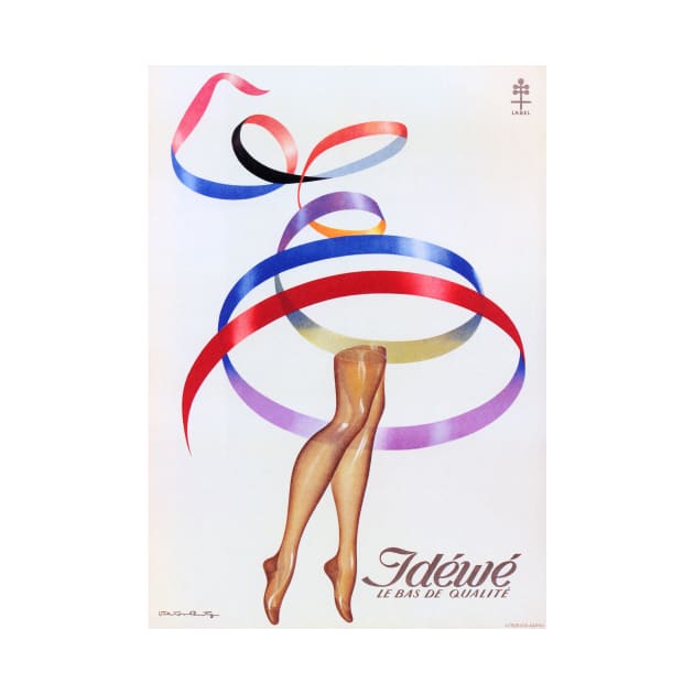 IDEWE Pantyhose Stockings Hosiery Vintage French Fashion Advertising by vintageposters