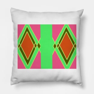 Pink, Green, and Orange Pillow