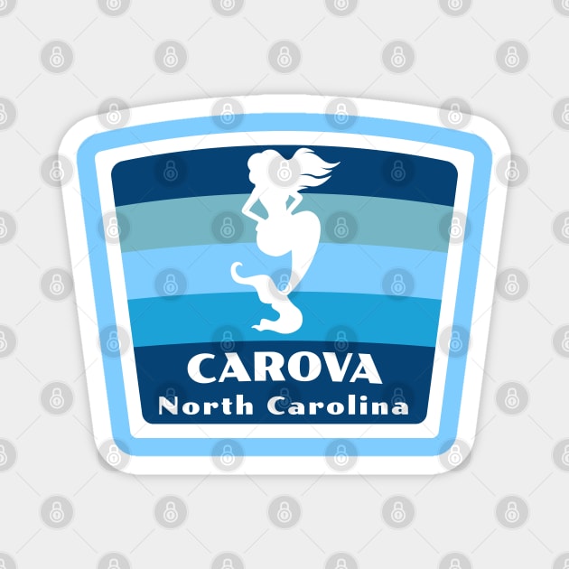 Carova North Carolina - NC Beach Swimming Mermaid Silhouette Magnet by Go With Tammy
