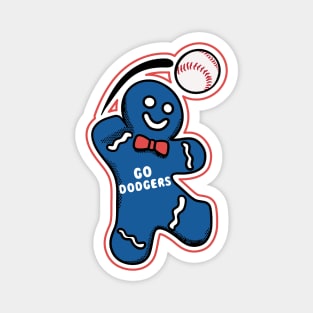 Los Angeles Dodgers Gingerbread Man Magnet
