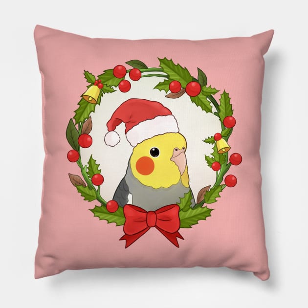 Christmas Cockatiel Pillow by merue