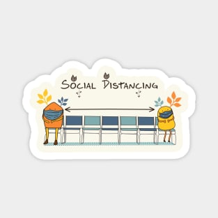 Social distancing party Magnet