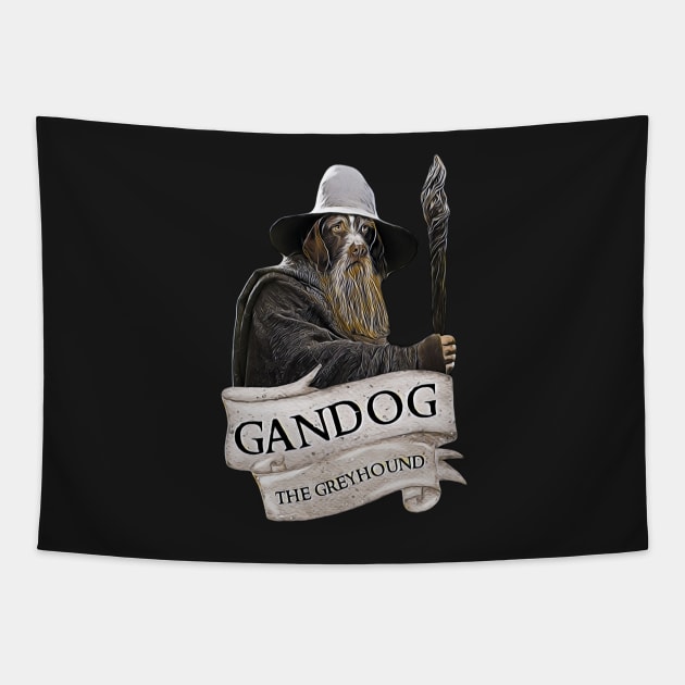 Gandog the Greyhound - Fantasy - Funny Tapestry by Fenay-Designs