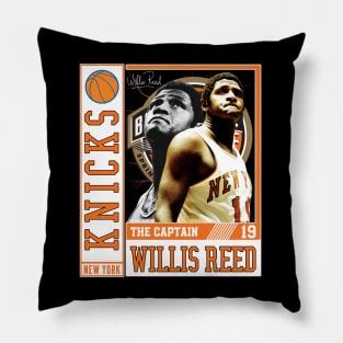 Willis Reed The Captain Basketball Legend Signature Vintage Retro 80s 90s Bootleg Rap Style Pillow